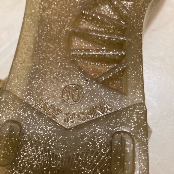 Kate Spade Clear/Gold sparkle jelly sandals Size 10 - Picture 4 of 8